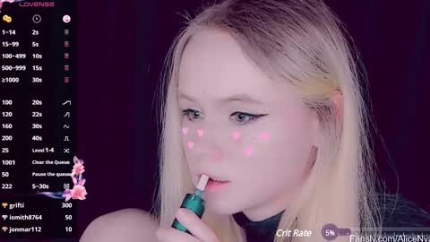 Snapshot of alicenya chatting on 03.09.25 Alice online show from 03.09.25