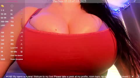 Snapshot of ayanadelatorre chatting on 11.13.25 Ayana Delatorre online show from 11.13.25