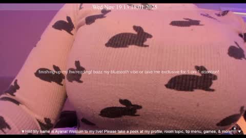 Snapshot of ayanadelatorre chatting on 11.19.25 Ayana Delatorre online show from 11.19.25