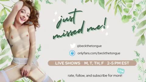 Snapshot of beckthetongue chatting on 10.27.25 Beck the tongue online show from 10.27.25