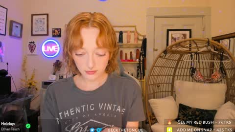 Snapshot of beckthetongue chatting on 03.28.26 Beck the tongue online show from 03.28.26