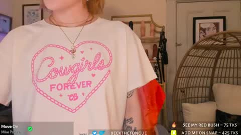 Snapshot of beckthetongue chatting on 05.06.26 Beck the tongue online show from 05.06.26