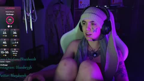 Snapshot of bluedweeb chatting on 02.19.25 Blue online show from 02.19.25