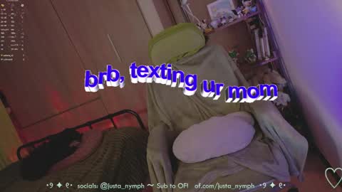   Im Nym  Justa nymph on twitter and IG online show from 05.19.26