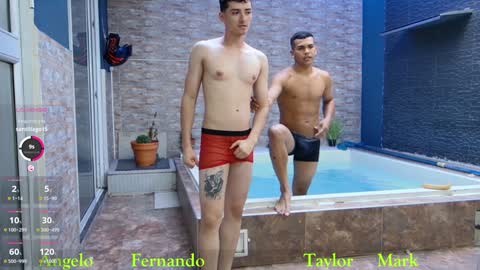 Snapshot of boysgang_sex chatting on 01.19.25 Angelo Mark Fernando Taylor online show from 01.19.25