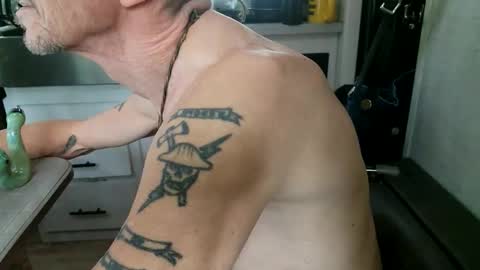 Snapshot of brushsquach chatting on 12.01.25 Steve... aka SkinnieDippin aka TimberTramp online show from 12.01.25