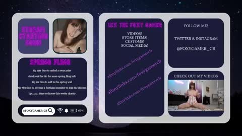 Snapshot of foxy_gamer chatting on 05.23.26 Lex Vive foxygamer cb online show from 05.23.26