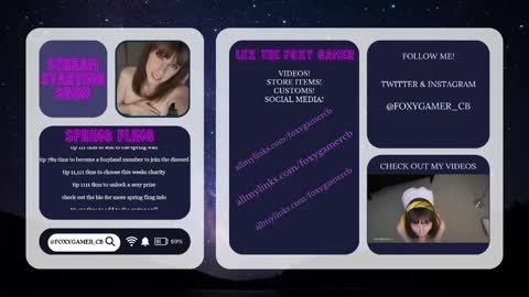 Snapshot of foxy_gamer chatting on 05.26.26 Lex Vive foxygamer cb online show from 05.26.26