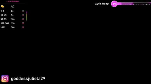 Snapshot of goddessjulieta chatting on 05.26.26 Julieta online show from 05.26.26