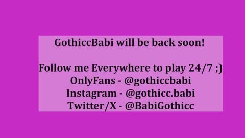 Gothicc Babi online show from 12.31.24
