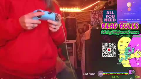 Snapshot of highnesscanna chatting on 01.21.25 HiGHNESS CANNA online show from 01.21.25