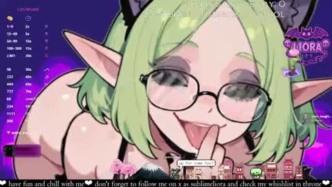 Snapshot of liorasublime chatting on 06.23.26 im Liora uwu online show from 06.23.26