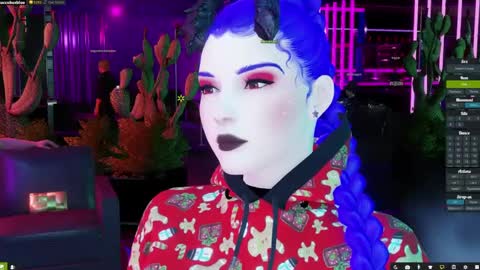 Snapshot of little_doll25 chatting on 12.19.24 Succubus Blue online show from 12.19.24