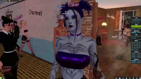 Snapshot of little_doll25 chatting on 10.22.25 Succubus Blue online show from 10.22.25