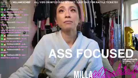 Snapshot of millamischief chatting on 06.30.26 Milla Mischief online show from 06.30.26