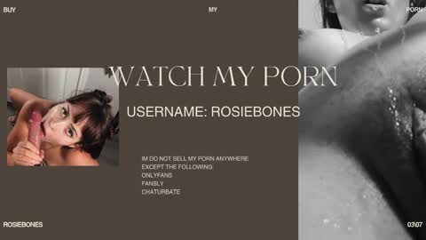 Snapshot of rosiebones chatting on 05.18.26 Rosie Bones online show from 05.18.26