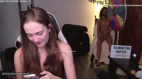 Snapshot of samanthahayesxoxo chatting on 01.13.25 The Real Samantha Hayes haha online show from 01.13.25
