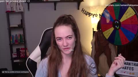 Snapshot of samanthahayesxoxo chatting on 01.14.25 The Real Samantha Hayes haha online show from 01.14.25