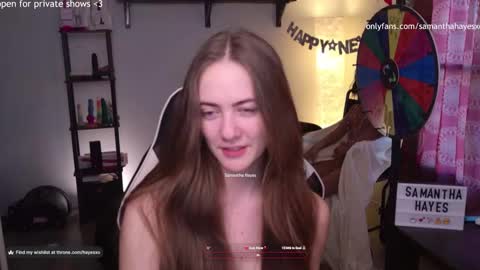 Snapshot of samanthahayesxoxo chatting on 01.17.25 The Real Samantha Hayes haha online show from 01.17.25