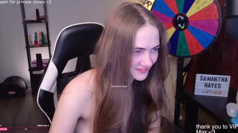 Snapshot of samanthahayesxoxo chatting on 01.18.25 The Real Samantha Hayes haha online show from 01.18.25