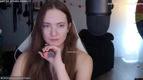 Snapshot of samanthahayesxoxo chatting on 02.16.25 The Real Samantha Hayes haha online show from 02.16.25