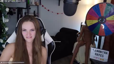 Snapshot of samanthahayesxoxo chatting on 02.19.25 The Real Samantha Hayes haha online show from 02.19.25