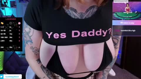 Snapshot of scarlettpython1 chatting on 02.17.26 Scarlett online show from 02.17.26