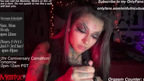 Mistrx Sin online show from 01.18.25