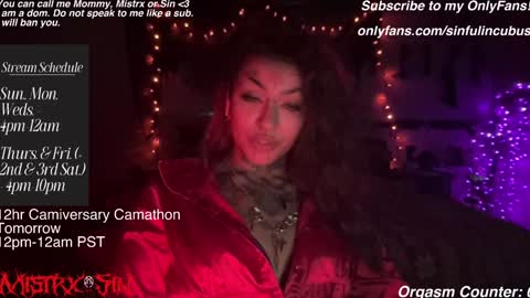 Mistrx Sin online show from 01.29.25