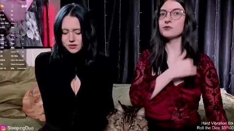 Snapshot of sleepingduo chatting on 02.16.26 Hi We are Iva and Angela Nice to meet u 3 online show from 02.16.26