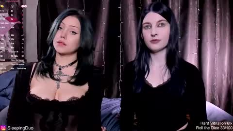 Snapshot of sleepingduo chatting on 02.26.26 Hi We are Iva and Angela Nice to meet u 3 online show from 02.26.26