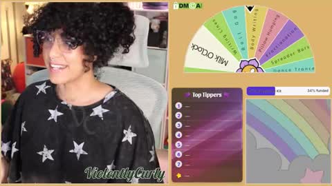 Snapshot of violentlycurly chatting on 01.14.26 Curly the Coin Operated Toy online show from 01.14.26