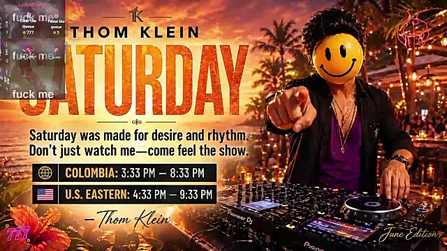 Snapshot of thomklein chatting on 06.13.26 thomklein online show from 06.13.26