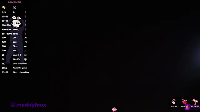 Snapshot of MaddyFooxx chatting on 04.24.26 MaddyFooxx online show from 04.24.26