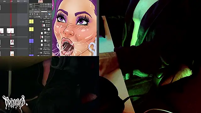 Snapshot of DrenchedArt chatting on 01.13.25 DrenchedArt online show from 01.13.25