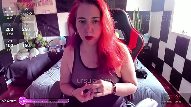 Snapshot of Ursula_fire chatting on 06.26.26 Ursula fire online show from 06.26.26