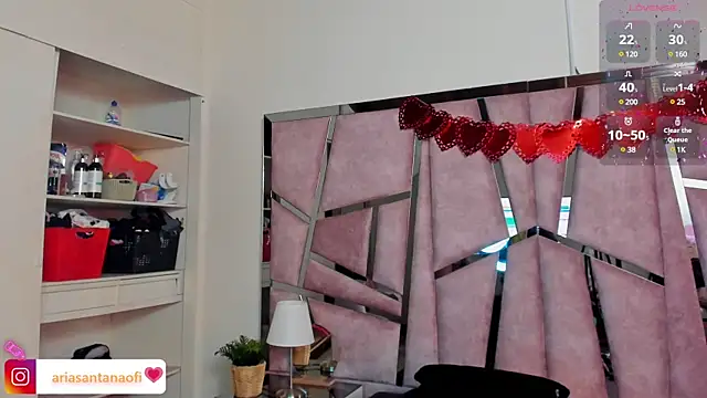 Snapshot of arisantana chatting on 02.14.25 arisantana online show from 02.14.25