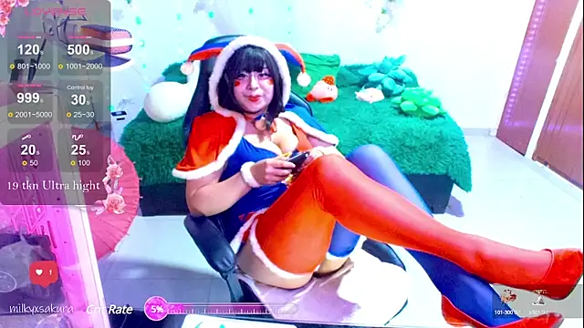 Snapshot of MilkyXSakura chatting on 12.14.24 MilkyXSakura online show from 12.14.24