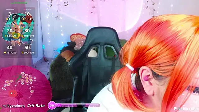 Snapshot of MilkyXSakura chatting on 10.31.25 MilkyXSakura online show from 10.31.25