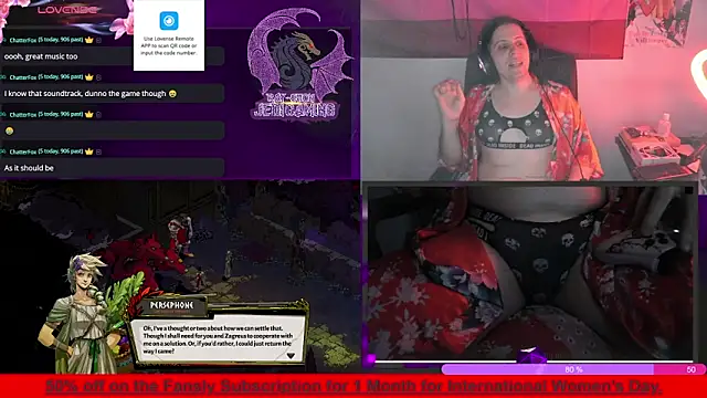 Snapshot of Rae-Suon chatting on 03.09.25 Rae-Suon online show from 03.09.25