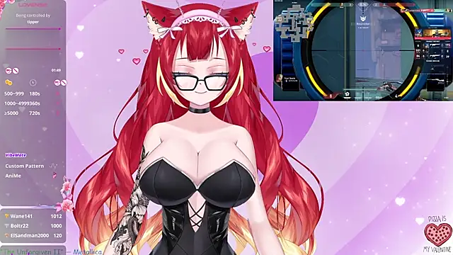 Snapshot of LewdKira_VT chatting on 02.13.25 LewdKira VT online show from 02.13.25