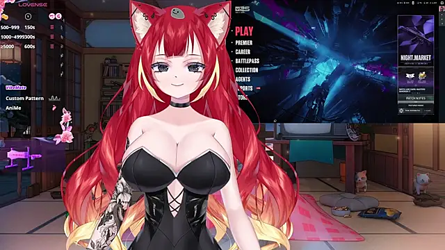 Snapshot of LewdKira_VT chatting on 02.22.25 LewdKira VT online show from 02.22.25