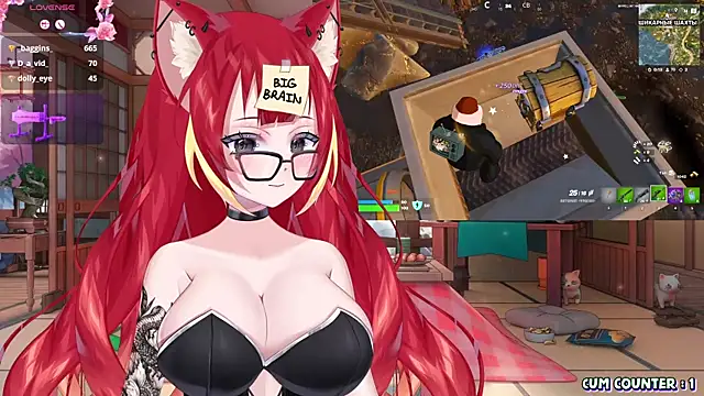 Snapshot of LewdKira_VT chatting on 03.17.25 LewdKira VT online show from 03.17.25