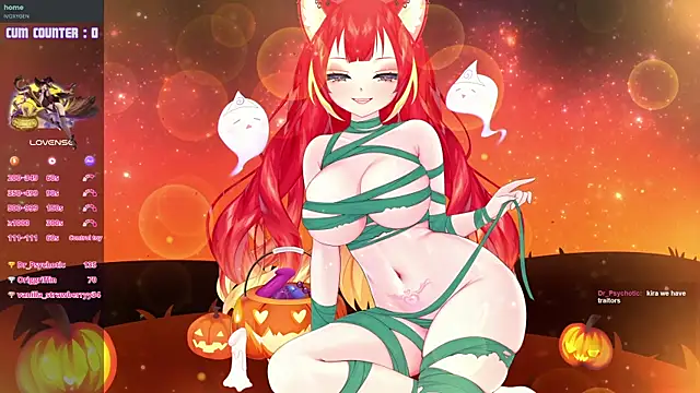 Snapshot of LewdKira_VT chatting on 10.17.25 LewdKira VT online show from 10.17.25