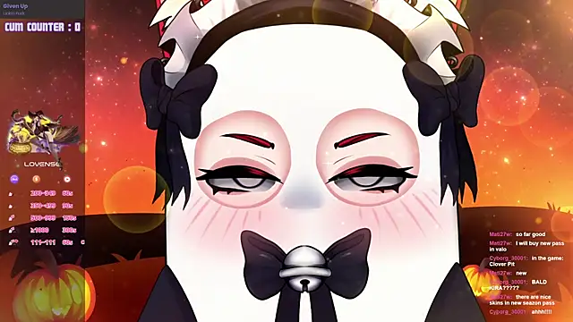 Snapshot of LewdKira_VT chatting on 10.19.25 LewdKira VT online show from 10.19.25