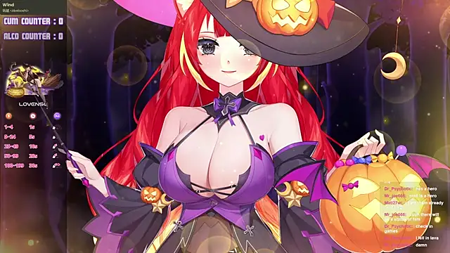 Snapshot of LewdKira_VT chatting on 10.22.25 LewdKira VT online show from 10.22.25