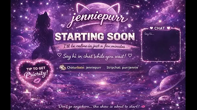 purrjennie online show from 03.30.26