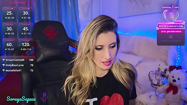 SorayaSapeca online show from 02.25.25