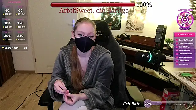 Snapshot of ArtofSweet chatting on 07.01.26 ArtofSweet online show from 07.01.26