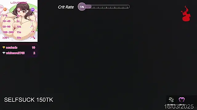 Snapshot of Herazuline chatting on 03.17.25 Herazuline online show from 03.17.25